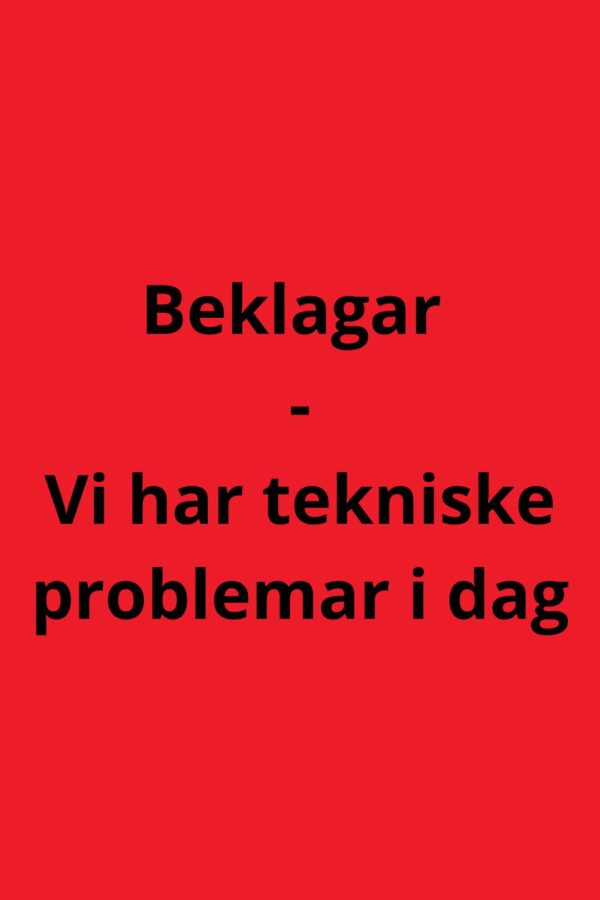 Beklager Vi har tekniske problemar i dag